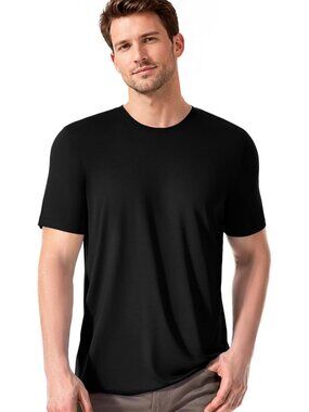 Luxurious 100% Mulberry Silk Short Sleeve T-Shirt for Men - Perfect for Work